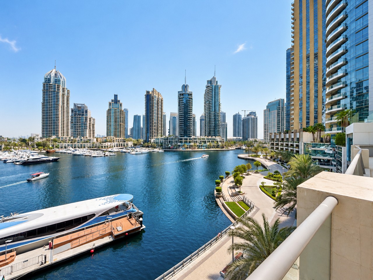 Dubai Marina waterway and towers